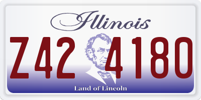 IL license plate Z424180