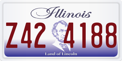 IL license plate Z424188