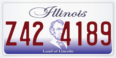 IL license plate Z424189