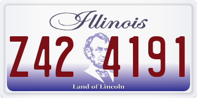 IL license plate Z424191