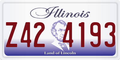 IL license plate Z424193