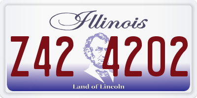 IL license plate Z424202