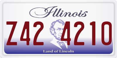 IL license plate Z424210