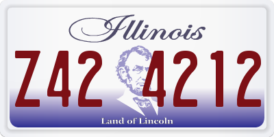 IL license plate Z424212