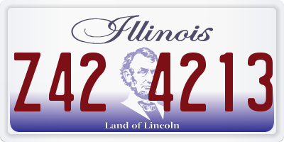 IL license plate Z424213