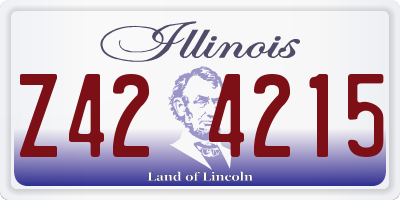 IL license plate Z424215