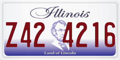 IL license plate Z424216