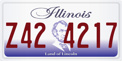 IL license plate Z424217