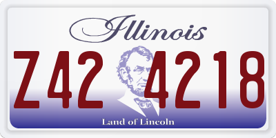 IL license plate Z424218