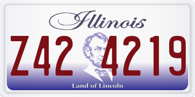 IL license plate Z424219