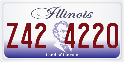 IL license plate Z424220