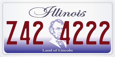 IL license plate Z424222