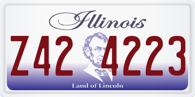 IL license plate Z424223