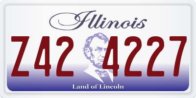 IL license plate Z424227