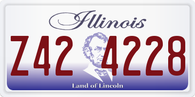 IL license plate Z424228