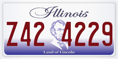 IL license plate Z424229