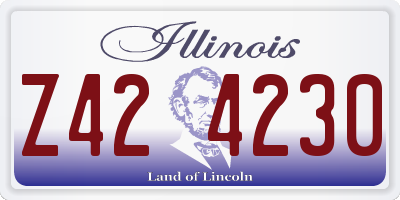 IL license plate Z424230