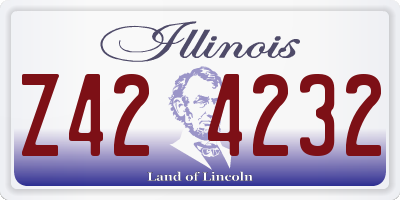 IL license plate Z424232