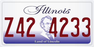 IL license plate Z424233