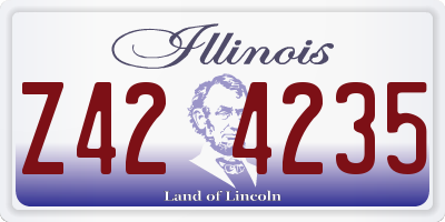 IL license plate Z424235