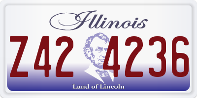 IL license plate Z424236