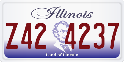IL license plate Z424237