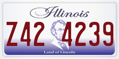 IL license plate Z424239