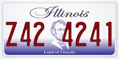 IL license plate Z424241