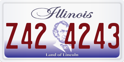 IL license plate Z424243