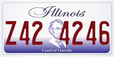 IL license plate Z424246
