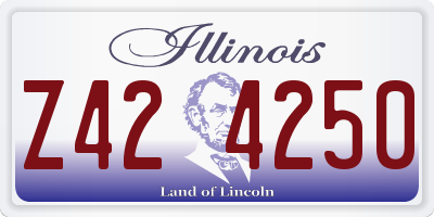 IL license plate Z424250