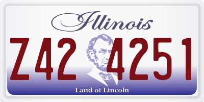 IL license plate Z424251