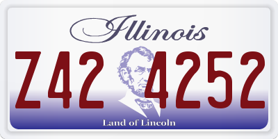 IL license plate Z424252