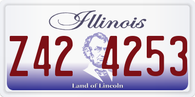IL license plate Z424253