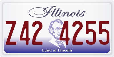 IL license plate Z424255