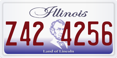 IL license plate Z424256