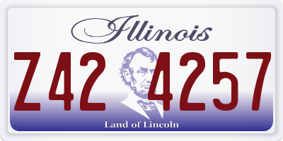 IL license plate Z424257