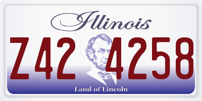 IL license plate Z424258