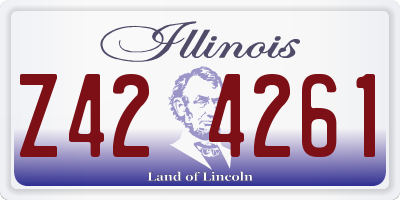 IL license plate Z424261