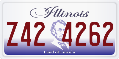 IL license plate Z424262