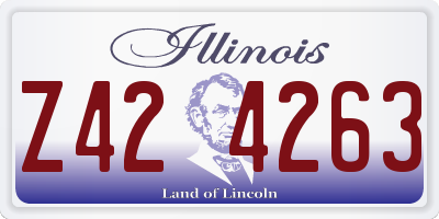 IL license plate Z424263