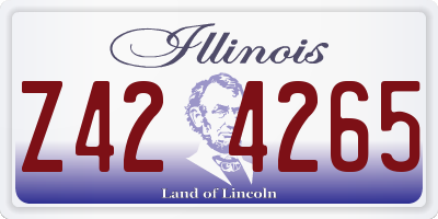 IL license plate Z424265