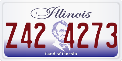 IL license plate Z424273