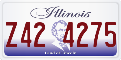 IL license plate Z424275