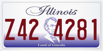 IL license plate Z424281