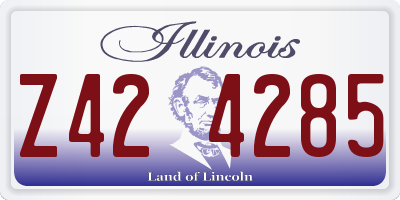IL license plate Z424285
