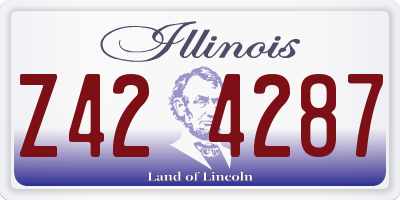 IL license plate Z424287