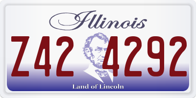 IL license plate Z424292