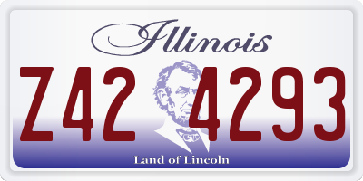 IL license plate Z424293