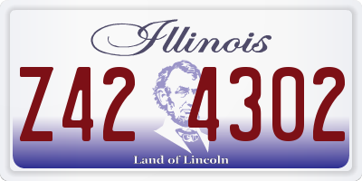IL license plate Z424302